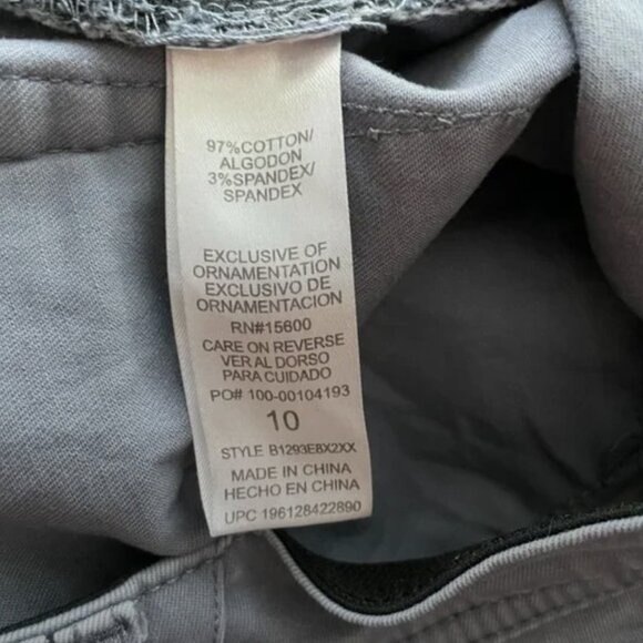 Democracy "Ab" Technology Mid-Rise 6-Pocket Gray Ankle Casual Pants - Size 10 - Picture 4 of 8